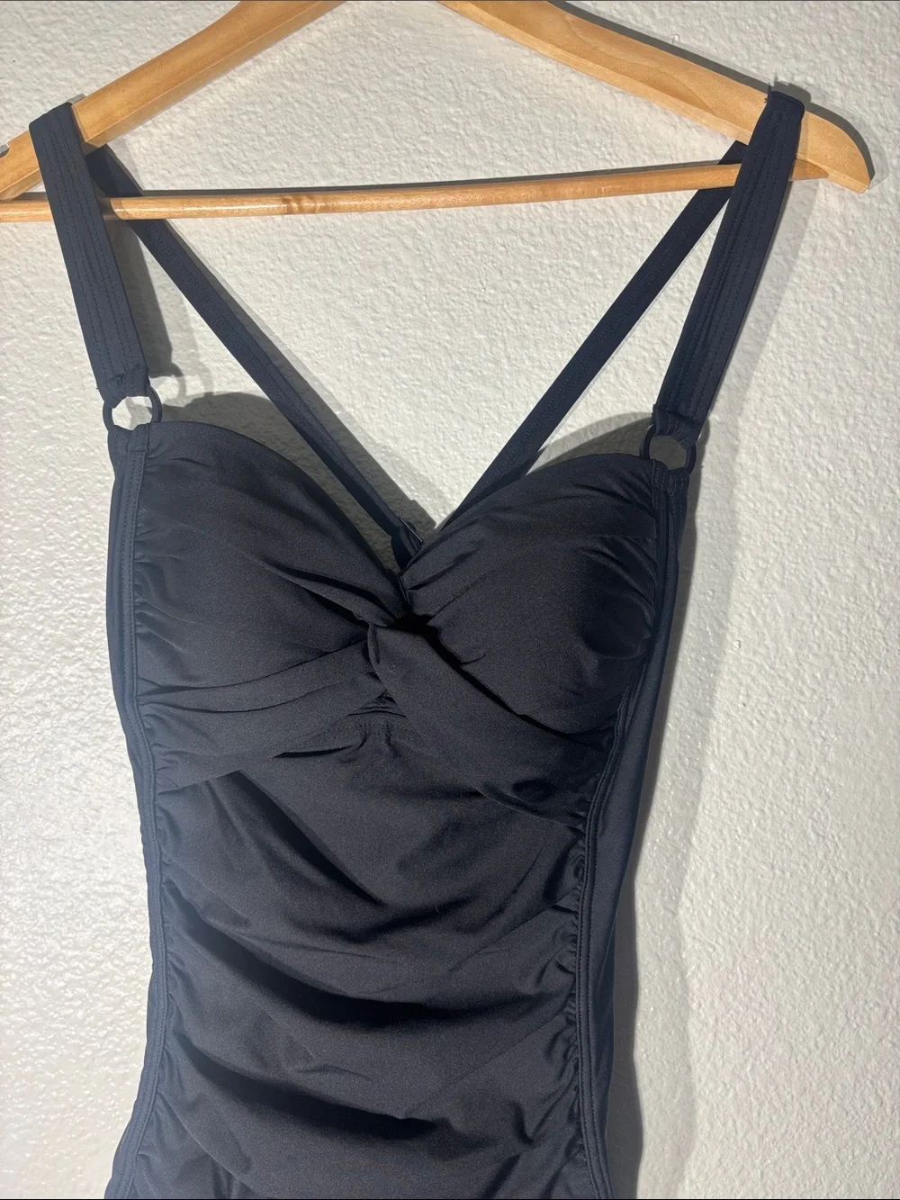 DKNY Twist Tummy Control One Piece Swimsuit - Picture 8 of 15